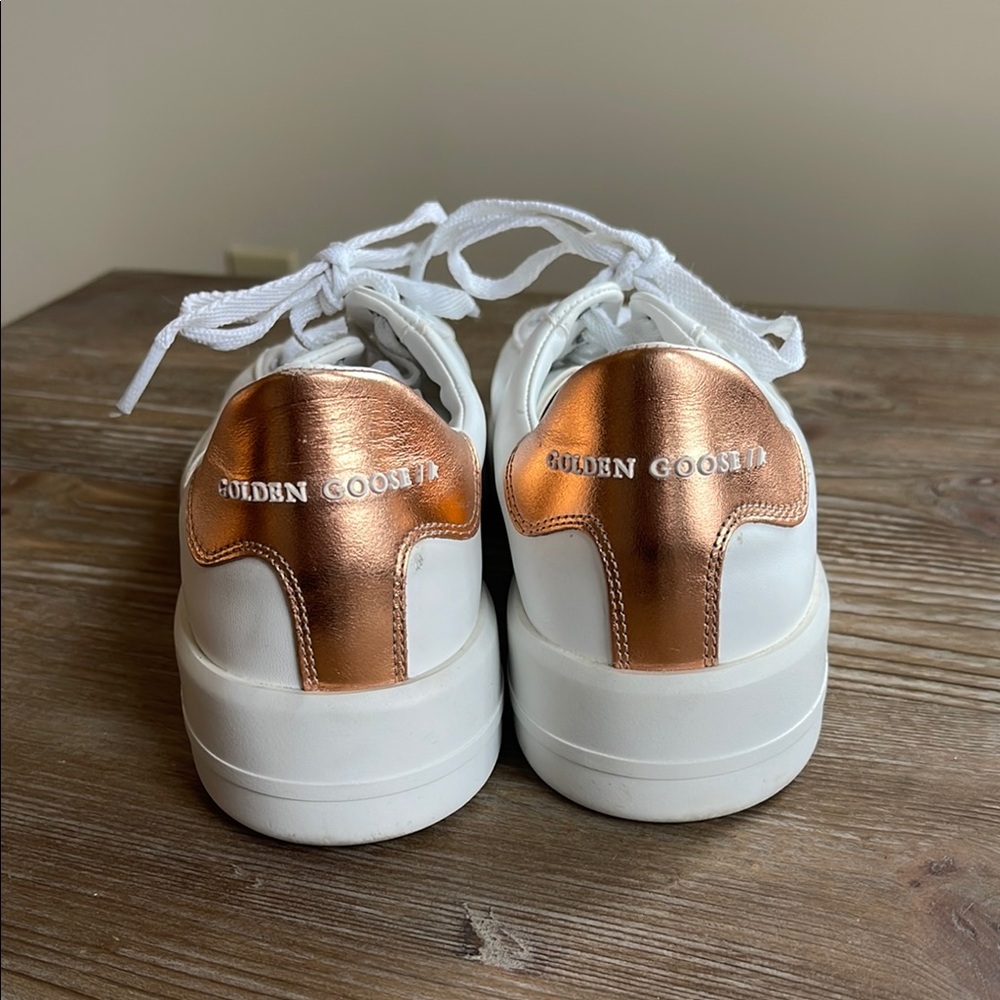 Golden Goose, white sneakers. Size 38 Like NEW - Picture 2 of 6